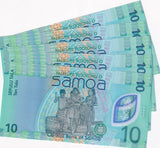 Samoa 10 Tala ND 2023 2024 P 48 Polymer LOT 5 UNC