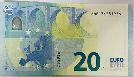 Euro 20 Euro Italy 2015 P 22 SB Prefix UNC