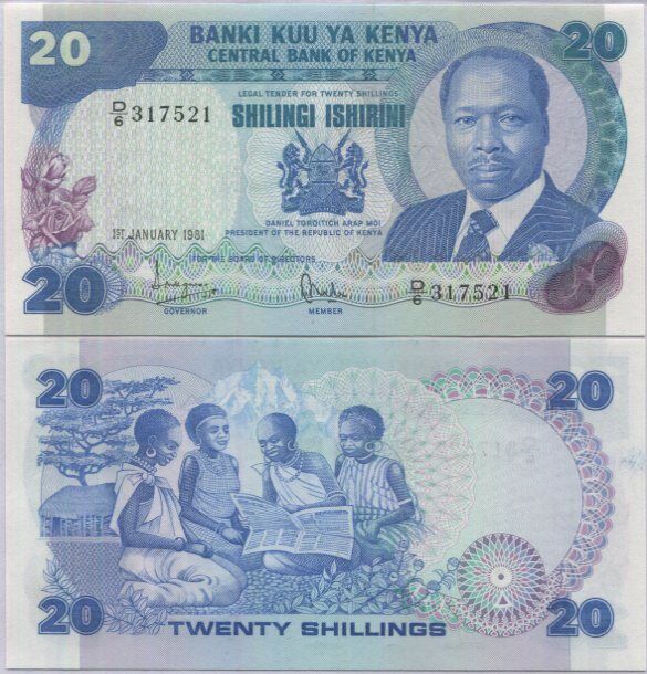Kenya 20 Shillings 1981 P 21 UNC