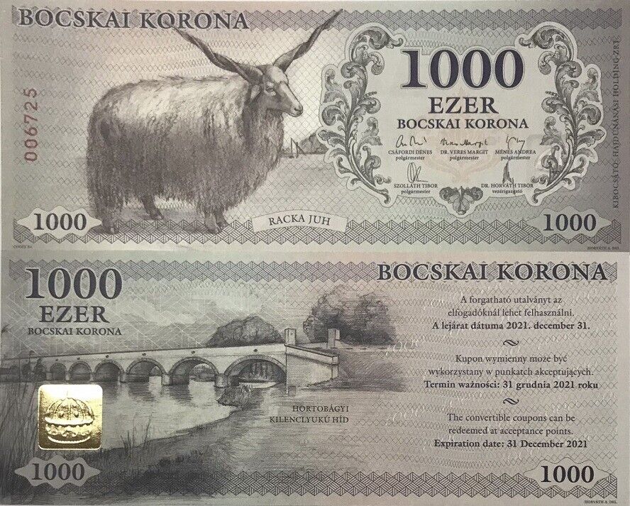 Hungary 1000 Bocskai Korona ND 2017 UNC