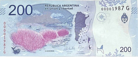 Argentina 200 Pesos ND 2016 P 364 SERIES G UNC