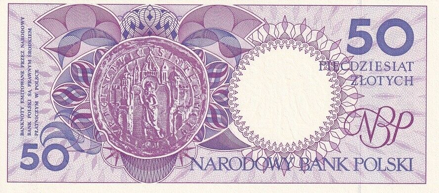 Poland 50 Zlotych 1990 P 169 b UNC