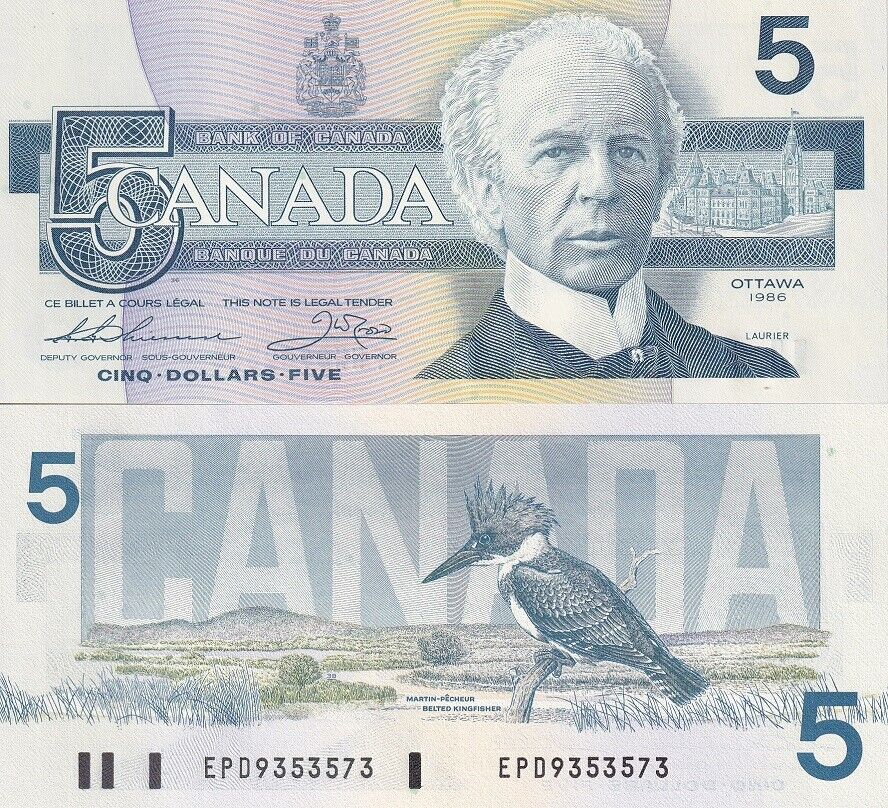 Canada 5 Dollars 1986 Sign Thiessen & Crow P 95 b UNC