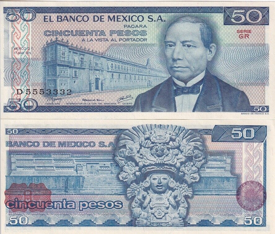 Mexico 50 Pesos 1979 P 67 b UNC
