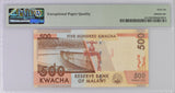 Malawi 500 Kwacha 2012 P 61 a* ZA Replacement GEM UNC PMG 66 EPQ