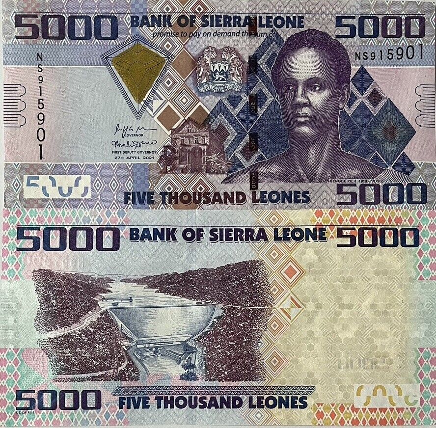 Sierra Leone 5000 Leones 2021 P 32 UNC