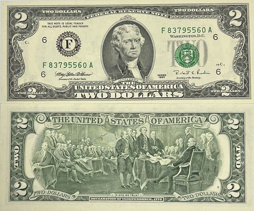 United States 2 Dollars USA 1995 P 497 F Atlanta UNC