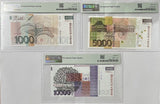 Slovenia SET 9, 10 20 -10000 Tolarjev P 11-16 32-34 Choice Gem UNC PMG 64-67 EPQ