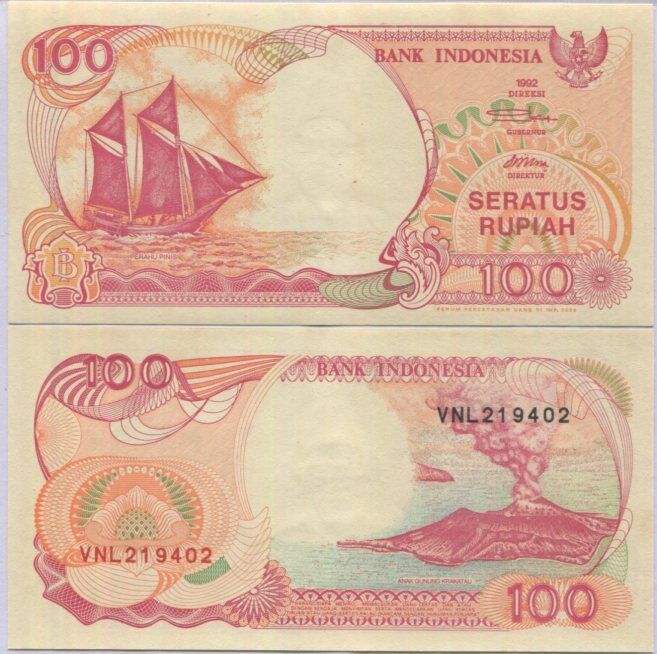 Indonesia 100 Rupiah 1992/2000 P 127 h UNC