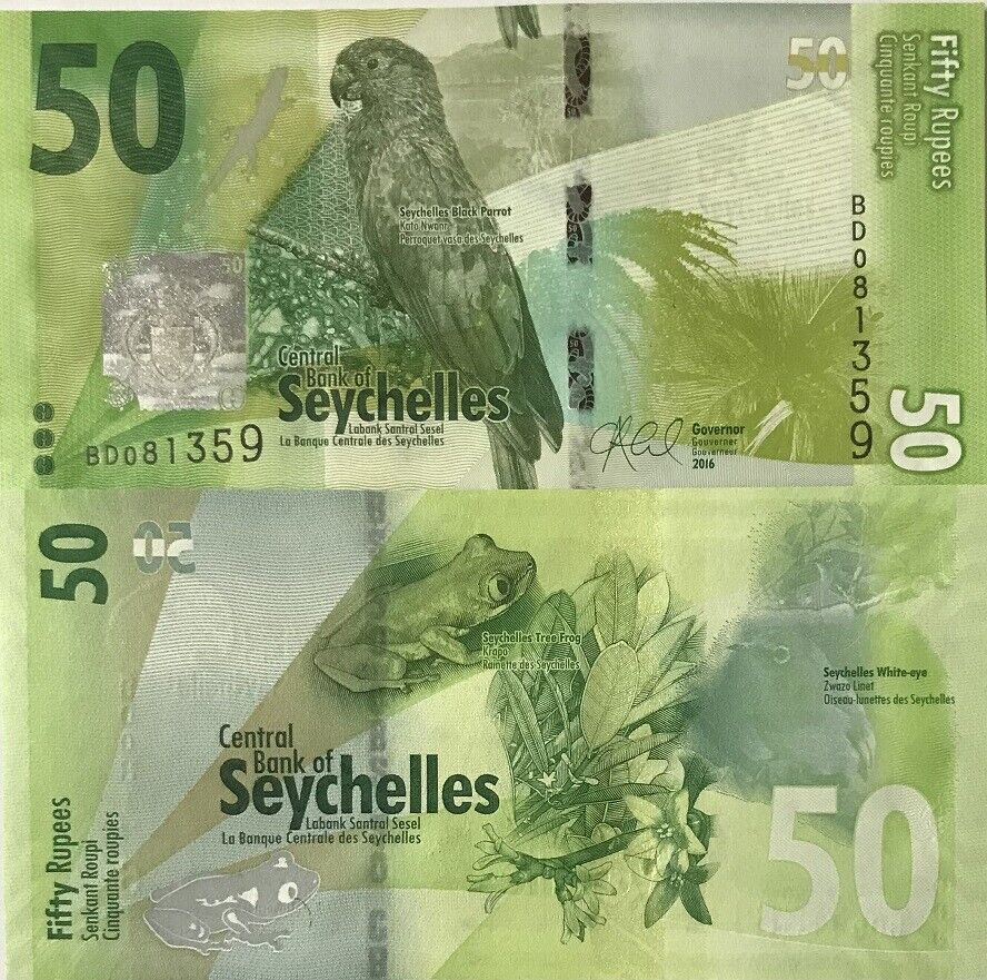 Seychelles 50 Rupees ND 2016 P 49 UNC