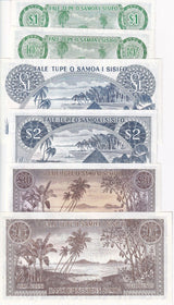 West Samoa Set 6 UNC 10 SH 1 5 Pound 1 2 10 Tala 1963-1967 P 13 14 15 16 17 18