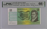 Australia 2 Dollars ND 1976 P 43b3 GEM UNC PMG 66 EPQ Top Pop