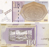 Macedonia 100 Denari 2000 Commemorative P 20 UNC
