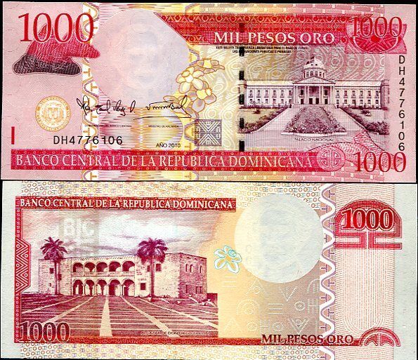 Dominican Republic 1000 Pesos 2010 P 180 UNC