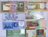World Banknote Set 8 Countries UNC Yemen Libya Egypt Lebanon Oman UAE Kuwait