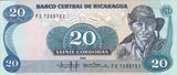 Nicaragua 20 Cordobas 1985 P 152 UNC