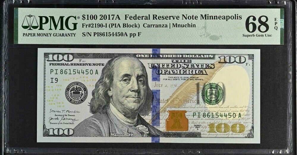 United States 100 Dollars USA 2017A P 548 Minneapolis Superb Gem UNC PMG 68 EPQ