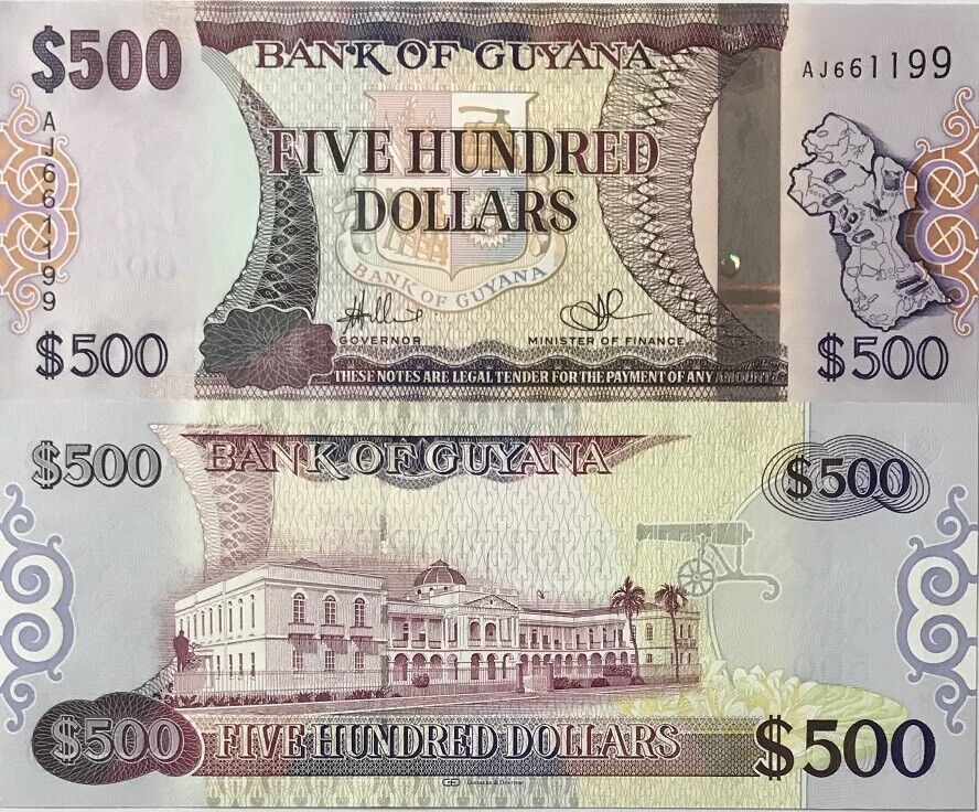 Guyana 500 Dollars ND 2011 P 37 UNC