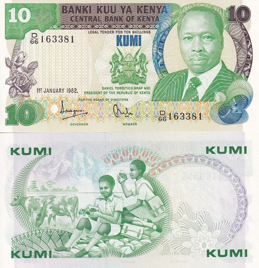 Kenya 10 Shillings 1982 P 20 UNC