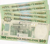 Rwanda 500 Francs 2004 P 30 UNC LOT 5 PCS
