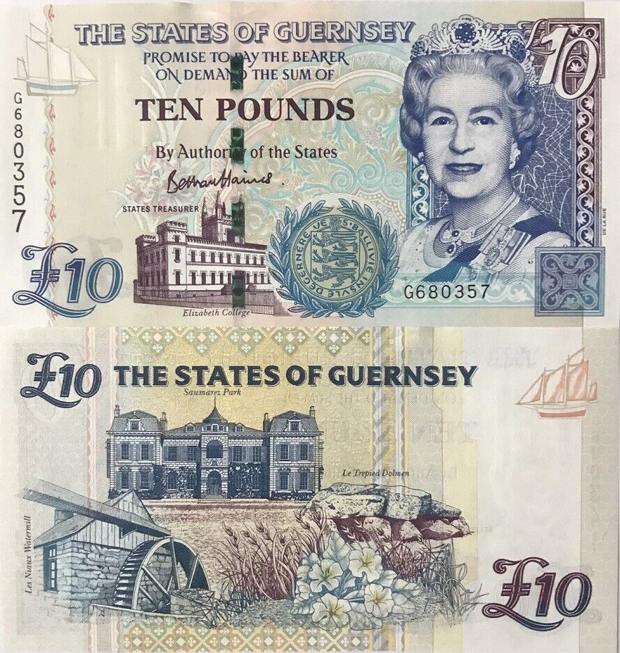Guernsey 10 Pound ND 2023 NEW P 57 UNC