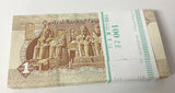 Egypt 1 Pound 2018 P 71 UNC  Lot 100 Pcs 1 Bundle
