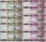 South Sudan Set 2 UNC 500 1000 Pounds 2021 P 16 17 New Sign Lot 5 Set = 10 Pcs