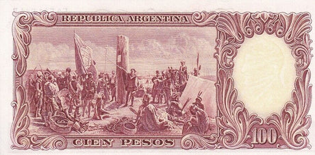 Argentina 100 Pesos ND 1957-1967 P 272 AU-AUnc