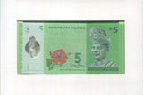 Malaysia 1 5 Ringgit Polymer + 20 Ringgit Paper in 2 Folders 2012 P 51 52 54 UNC