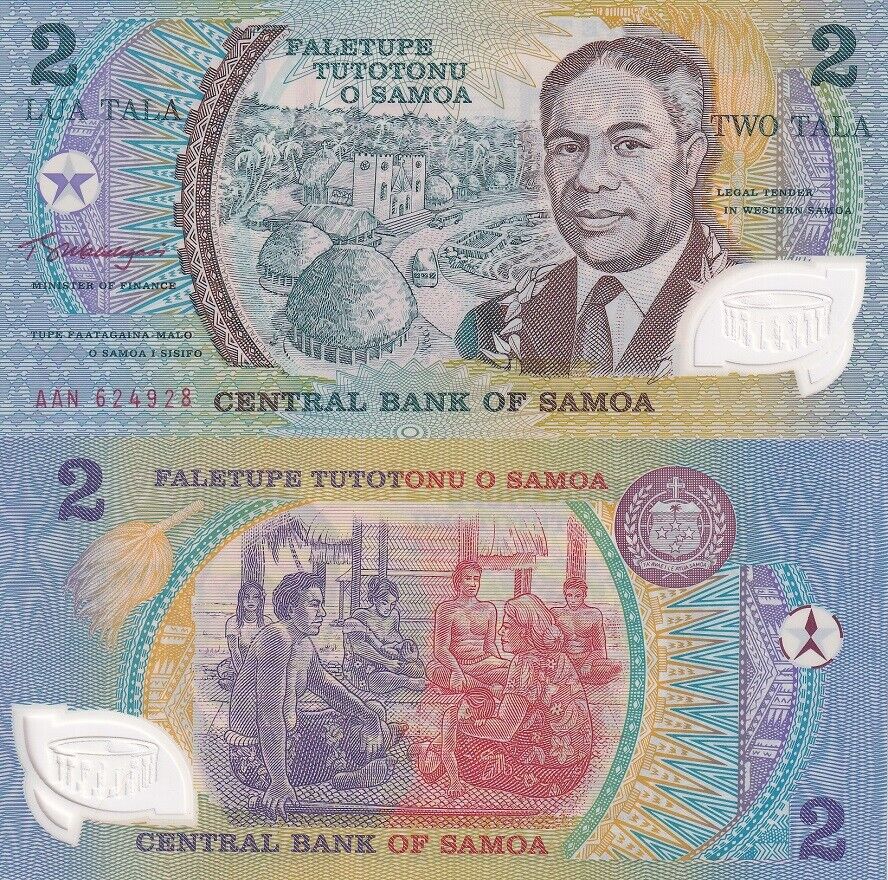 Western Samoa 2 Tala 1990 AAN Polymer P 31 e UNC