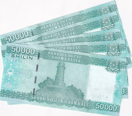 Somalia 50000 Shillings 2010 ND 2023 P 43 LOT 5 UNC