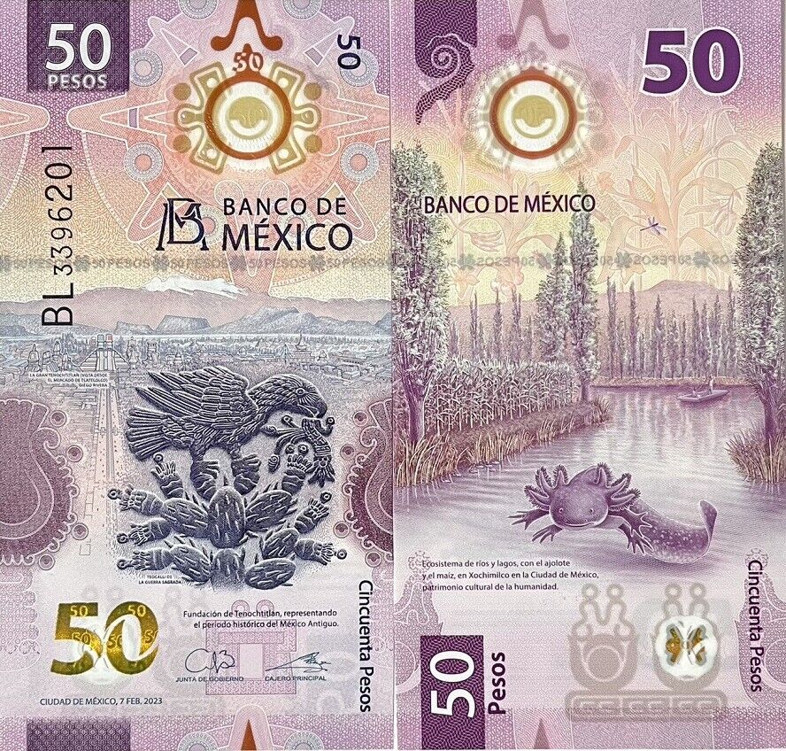 Mexico 50 Pesos 2023 P 133 New Date UNC