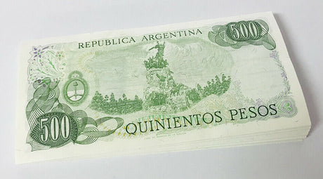 Argentina 500 Pesos ND 1982 P 303 b Series C UNC LOT 25 PCS