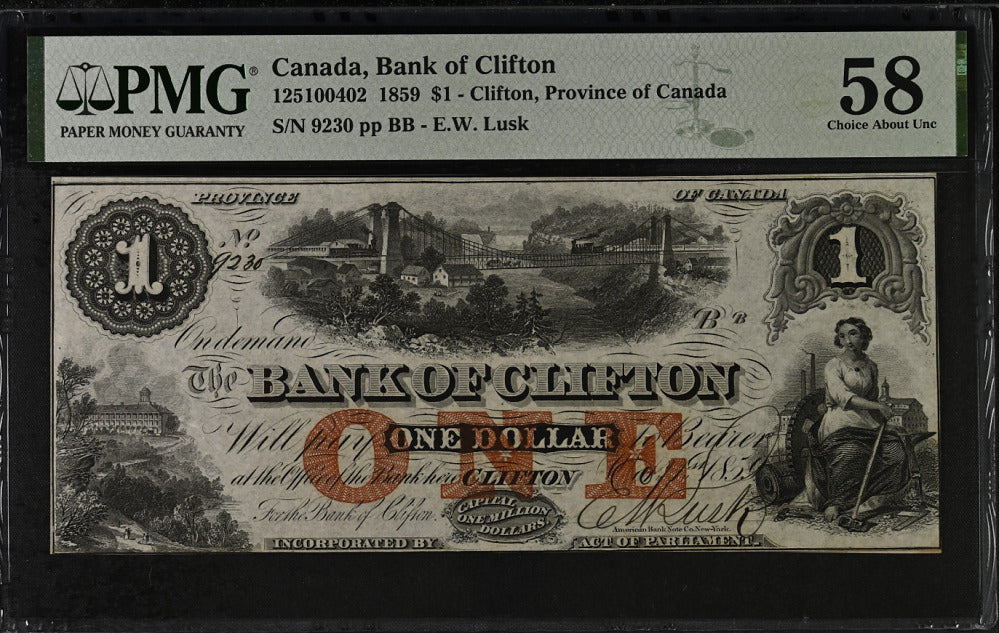 Canada 1 Dollar 1859 P S1657 Choice UNC PMG 58