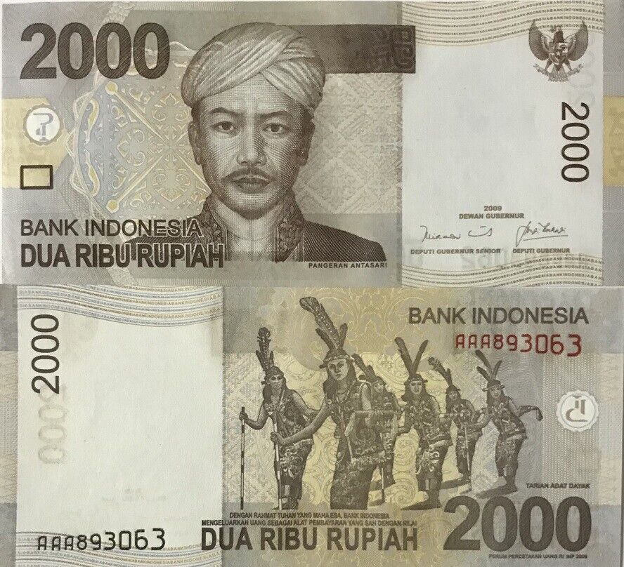 Indonesia 2000 Rupiah 2000/2009 P 148 a AAA UNC