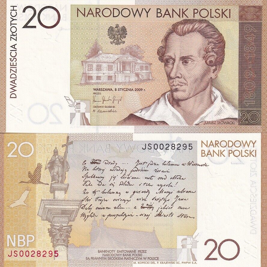Poland 20 Zlotych 2009 COMM. P 180 a UNC No Folder