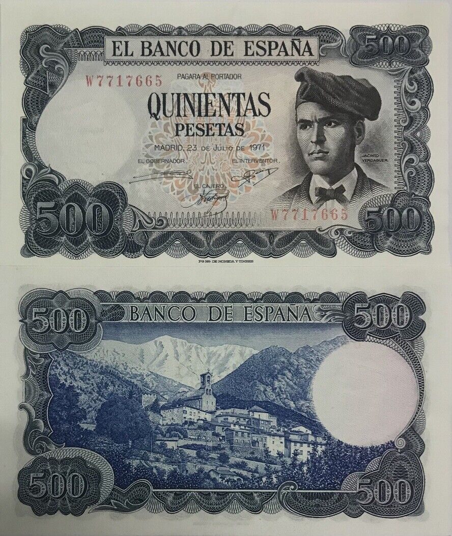 Spain 500 Pesetas 1971 P 153 UNC