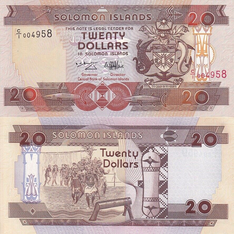 Solomon Islands 20 Dollars ND 1996 P 21 UNC