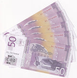 Serbia 50 Dinara 2011 P 56 a AUnc LOT 5 PCS