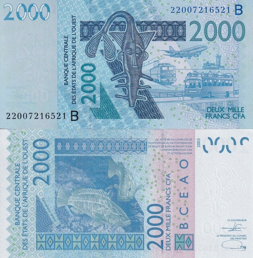 West African States Benin 2000 Francs 2022 P 216B UNC – NotesHOBBY