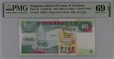 Singapore 5 Dollars ND 1997 P 35 Superb Gem UNC PMG 69 EPQ