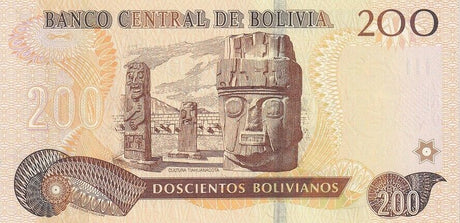 Bolivia 200 Bolivianos 1986 ND 2015 P 247 UNC