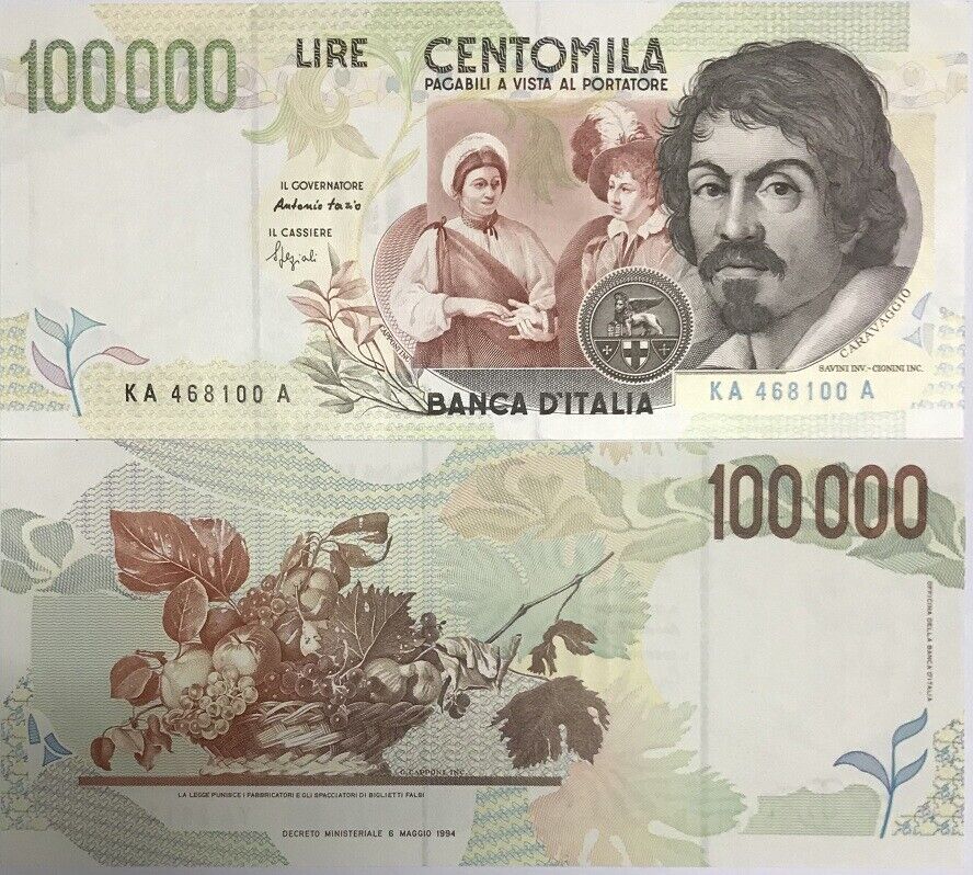 Italy 100000 Lire 1994 P 117 a UNC