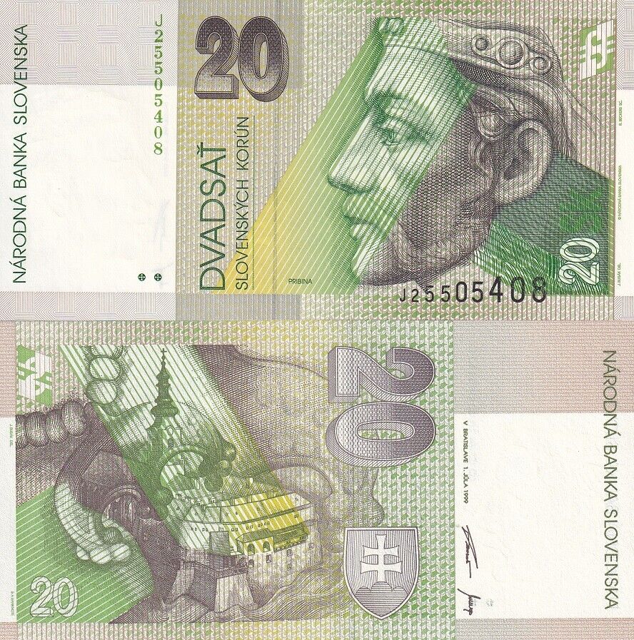 Slovakia 20 Korun 1999 P 20 d UNC