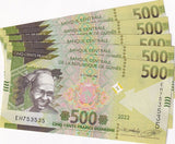 Guinea 500 Francs 2022 P 52 UNC LOT 5 PCS