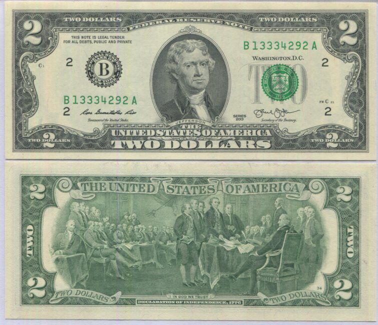 United States 2 Dollars USA 2013 P 538 New York B UNC