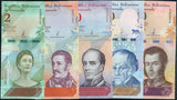 Venezuela Set 5 UNC 2 5 10 20 50 BOLIVARES 2018 P 101 102 103 104 105 UNC