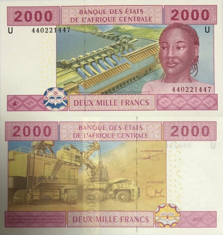 Central African States 2000 FR Cameroun 2002 P 208Ud UNC