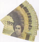 Indonesia 1000 Rupiah 2016 Small Print Year 2019 P 154 UNC LOT 10 PCS