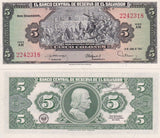 El Salvador 5 Colones 1980 P 132A UNC